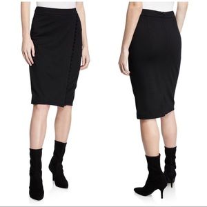 Carmen Marc Valvo Pom Pom Pencil Skirt Black 6